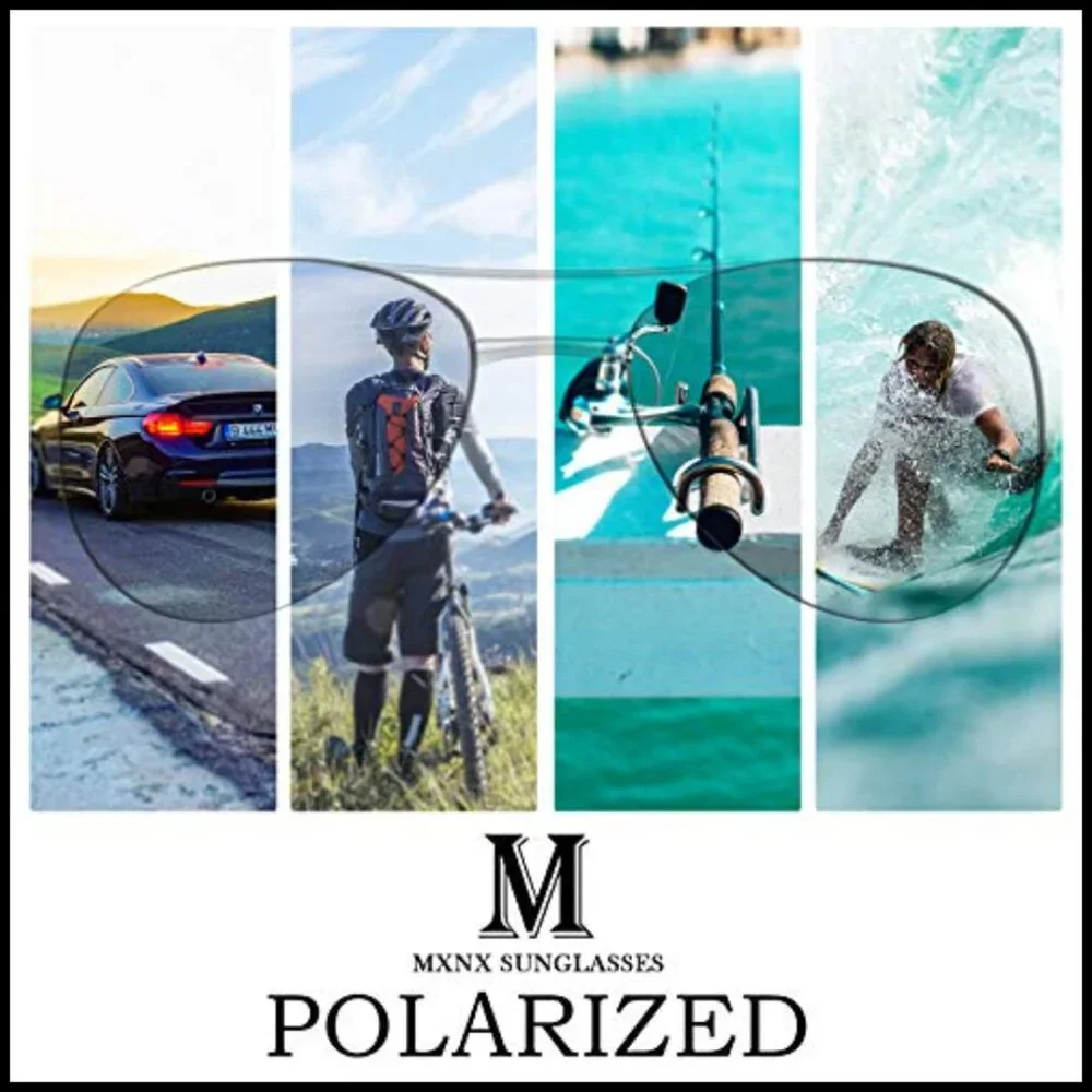 Polarized Aviator Sunglasses UV Protection Lightweight Driving Fishing Sports